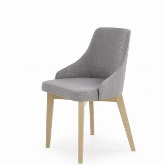 krzesło skandynawskie tapicerowane tkaniną - drewniane nogi - toledo 4