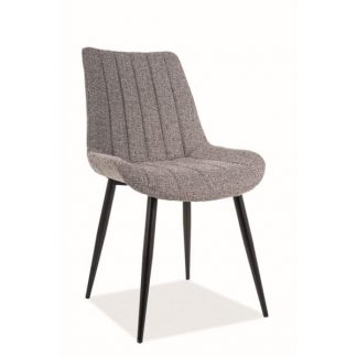 krzesło tapicerowane nowoczesne - metalowe nogi - zoom