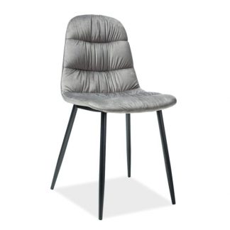 krzesło nowoczesne tapicerowane aksmaitną tkaniną - ava szare