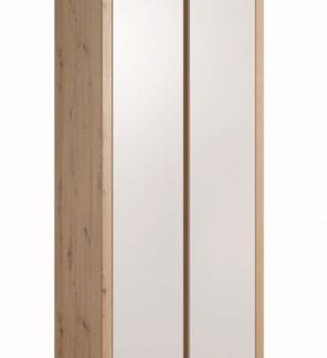 szafa nowoczesna 2-drzwiowa - dąb artisan/biały mat - 200 cm - ergo