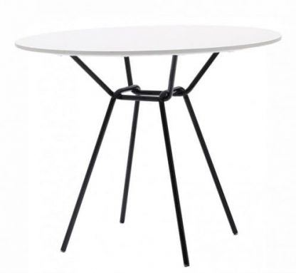 stół nowoczesny z okrągłym blatem - metalowe nogi - venezia