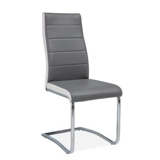 krzesło z metalowymi nogami z ekoskóry - b-353