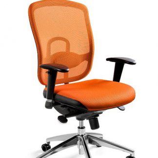 fotel obrotowy ergonomiczny - regulacja wysokości - regulowane podłokietniki - vip pomarańczowy