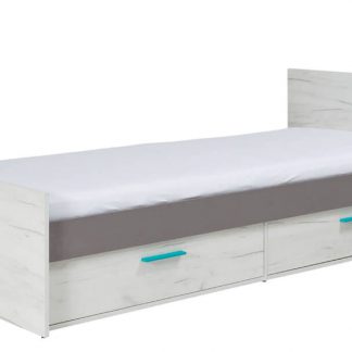 łóżko z dwoma szufladami - jednoosobowe - 204 x 90 x 70 cm - rest