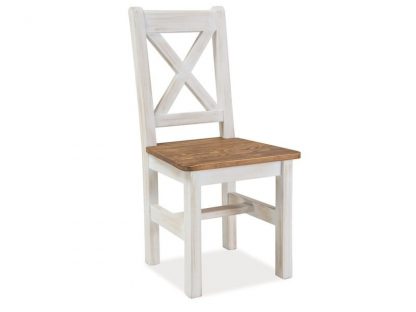 krzesło klasyczne drewniane - białe - slavio