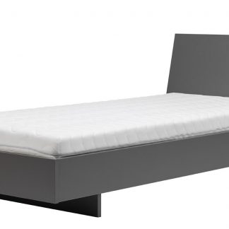 łóżko jednoosobowe - ciemnopopielate - 210 x 108 x 80 cm - zonda