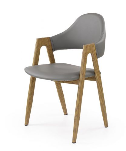 krzesło skandynawskie z ekoskóry - stalowe nogi - k249