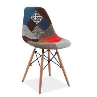 krzesło nowoczesne tapicerowane tkaniną - wielokolorowe - olivier a