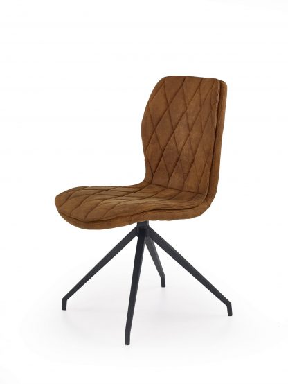krzesło tapicerowane ekoskórą z metalowymi nogami - k2366