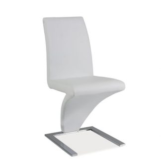 krzesło nowoczesne z ekoskóry - podstawa stalowa - b-010 białe