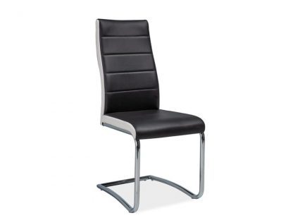 krzesło z metalowymi nogami z ekoskóry - b-353 ii