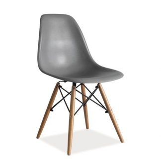 krzesło w skandynawskim stylu z polipropylenu - 46 x 42 x 83 cm - ferra grey