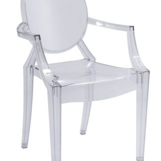 krzesło profilowane z poliwęglanu - przezroczyste - nadia