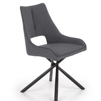 krzesło tapicerowane nowoczesne - metalowe nogi - k409 szary