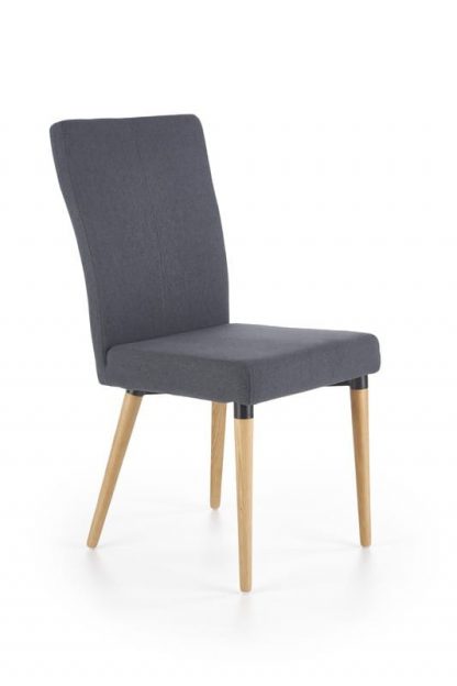 krzesło tapicerowane tkaniną z drewnianymi nogami - k273