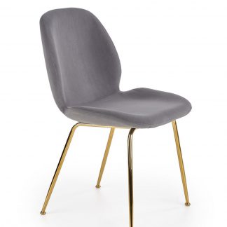 krzesło tapicerowane nowoczesne - metalowe nogi - k381 szary