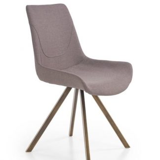 krzesło tapicerowane tkaniną i ekoskórą- metalowe nogi - k290