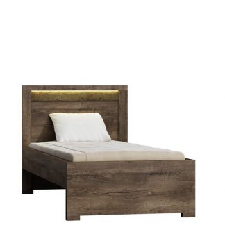 łóżko nowoczesne z wezgłowiem pojedyncze - 90 cm - irma i-20