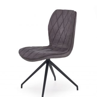 krzesło tapicerowane ekoskórą z metalowymi nogami - k2367