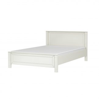 łóżko klasyczne z wezgłowiem - białe - 170 x 207 x 89 cm - luna