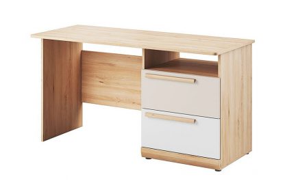 nowoczesna biurko 2 szuflady - 140 cm - mento