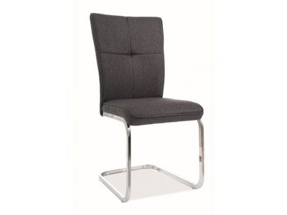 krzesło tapicerowane nowoczesne - metalowe nogi - h190 grafitowe