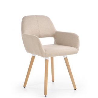 krzesło tapicerowane tkaniną - drewniane nogi - k2831