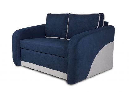 sofa rozkładana niebieska - na wymiar - z pojemnikiem na pościel - libre