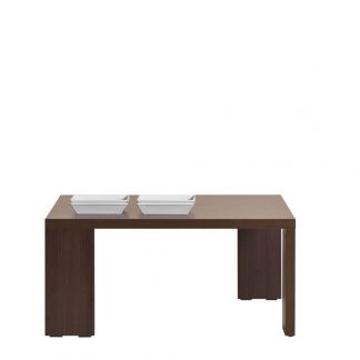 ława w stylu minimalistycznym - brązowa - 91 x 91 x 43 cm - kendo