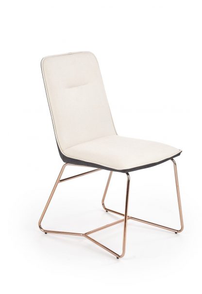 krzesło tapicerowane nowoczesne - metalowe nogi - k390