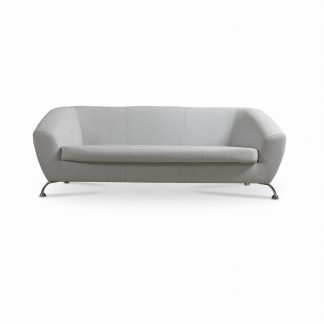 sofa nowoczesna na metalowych nogach 3-osobowa - popielata - ariel